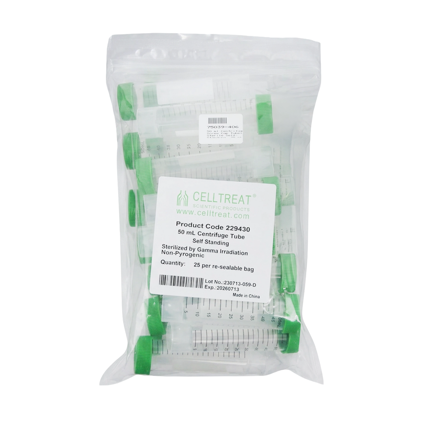 50 ml Centrifuge Screw Cap Tubes Sterile Self-Standing