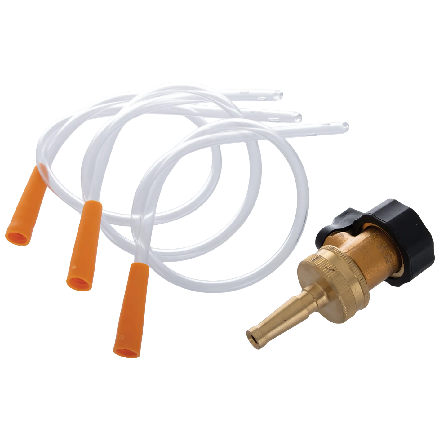 ARS Retained Placenta Kit,"Coiled clear tubes with orange caps and brass nozzle fitting"