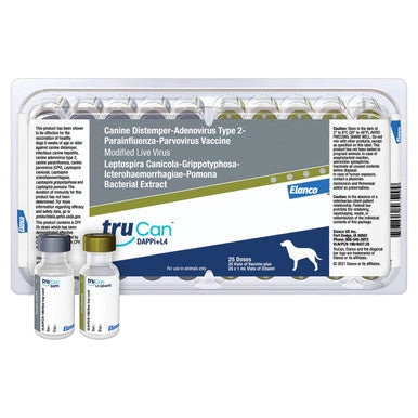 TruCan™ DAPPi+L4 (Duramune Max 5/4L),"Vaccine tray pack with two vials in front"