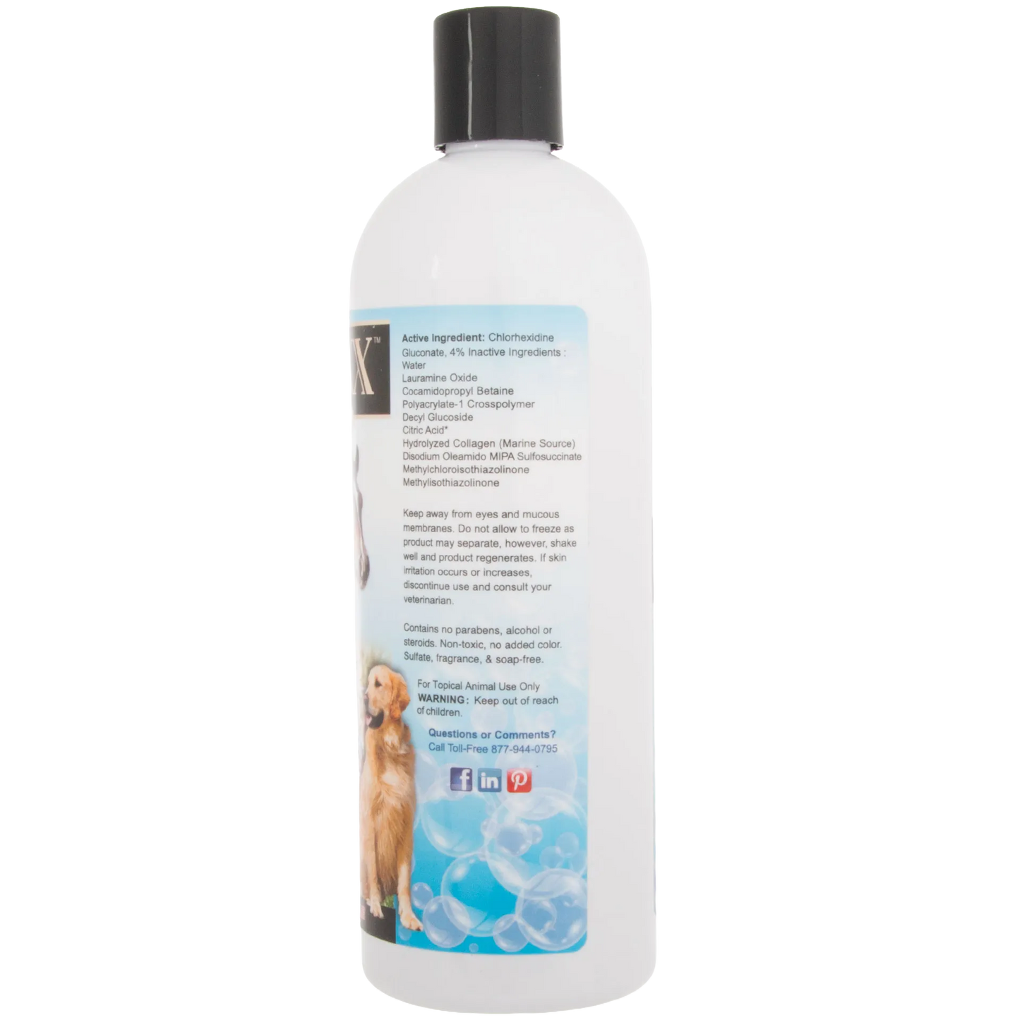 Banixx® Medicated Shampoo,"White bottle with black cap and side label"