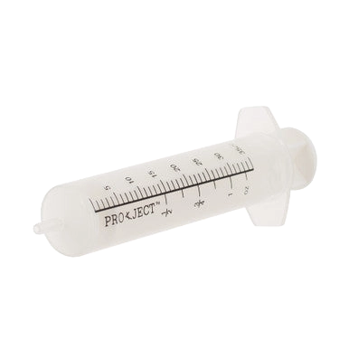 Semen Safe All Plastic Sterile Syringes Luer Slip Tip,"Single clear plastic syringe with measurement markings"