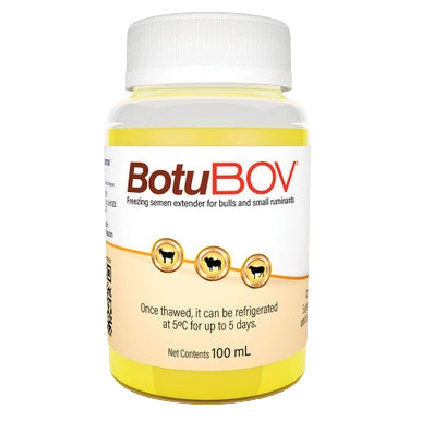 BotuBov Freezing Extender,"Plastic bottle with white cap and yellow liquid"