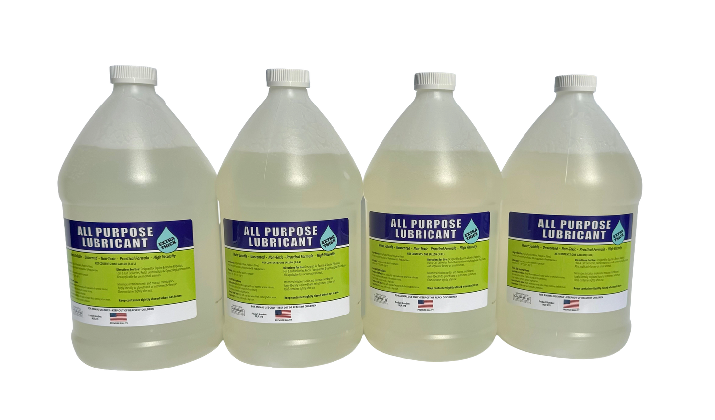 All Purpose Practical Lubricant,"Four clear gallon jugs with screw caps"