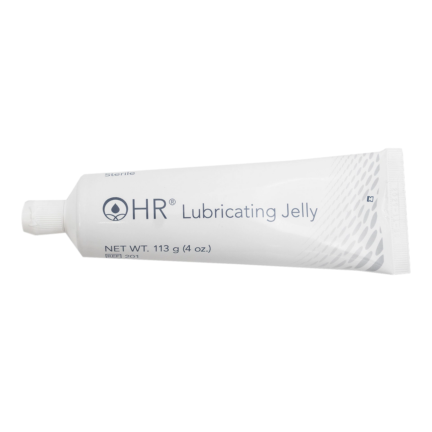H-R Lube Sterile,"White squeeze tube with ribbed cap"