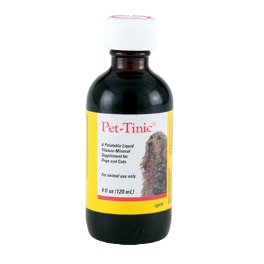 Pet-Tinic® for Cats and Dogs,"Dark bottle with white cap and front label"