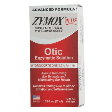 Zymox® Plus Otic-HC Enzymatic Solution,"Front view of product box"