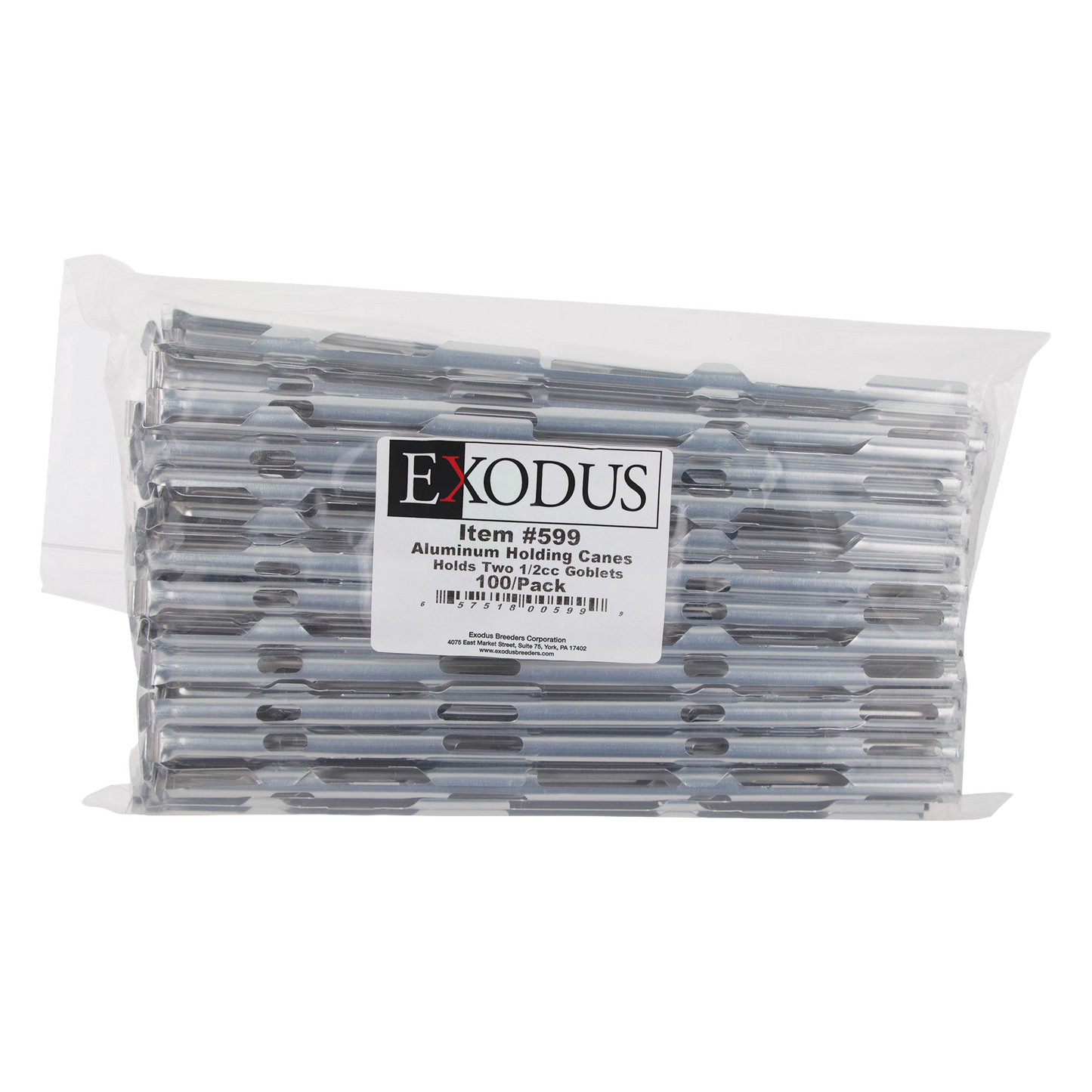 Canes,"Pack of silver metal holding canes in clear plastic bag"