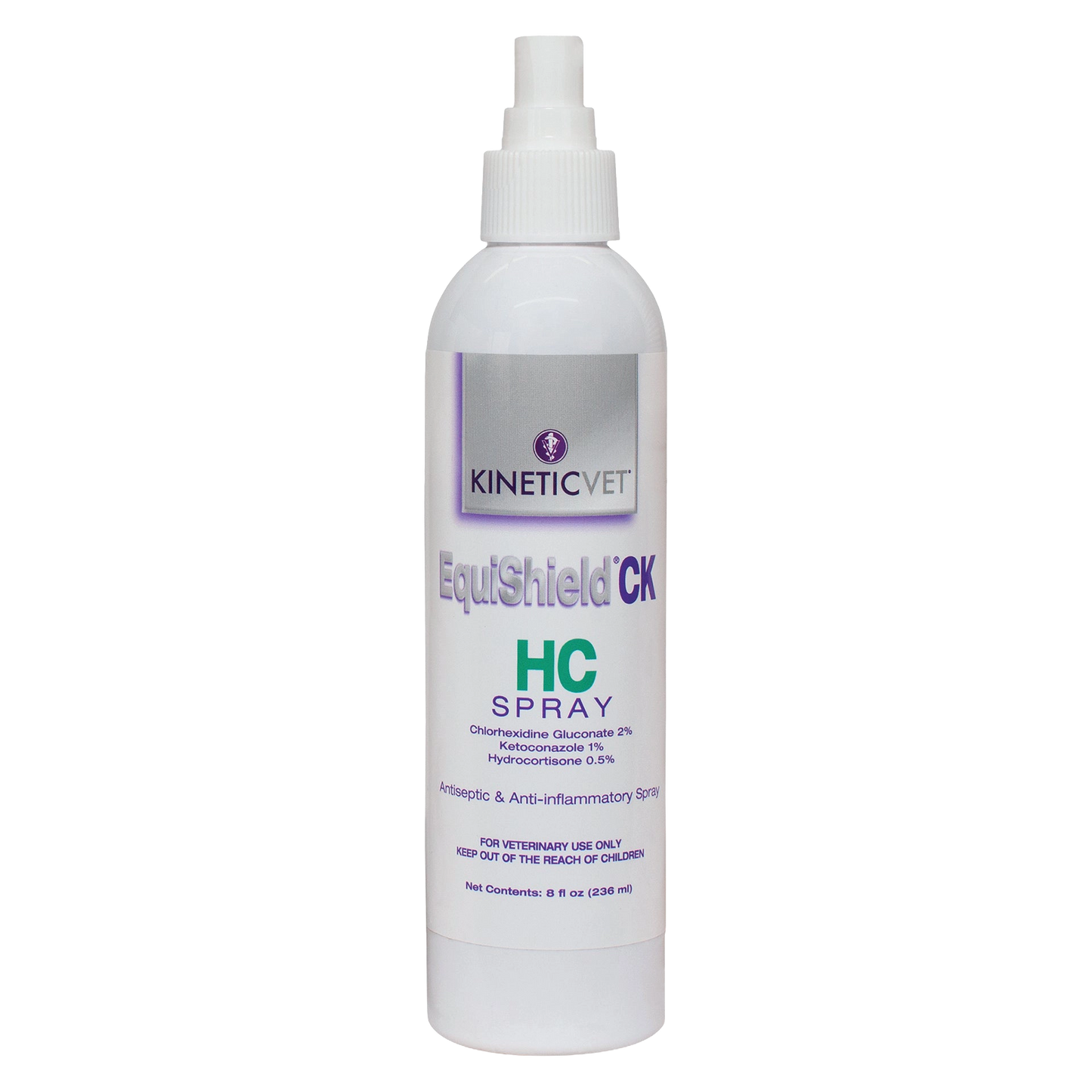 EquiShield® CK HC Salve and Spray,"White spray bottle with ribbed pump top"