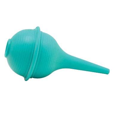 Bulb Syringe,"Teal bulb syringe with tapered nozzle"