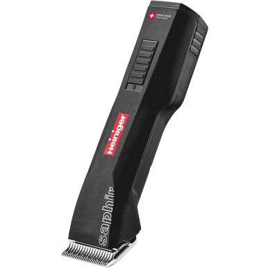 Black Saphir Basic with One Battery by Heiniger and FREE Blade,"Black cordless clipper with metal blade"