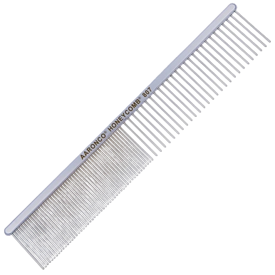 Aaronco 9"" Medium/coarse Honeycomb","Long gray comb with fine and wide teeth"