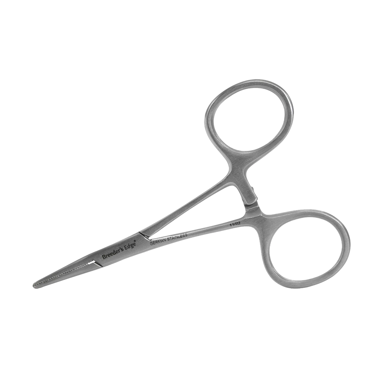 Breeder's Edge® Clean Cut™ Umbilical Forceps,"Ring-handled forceps with serrated jaws"