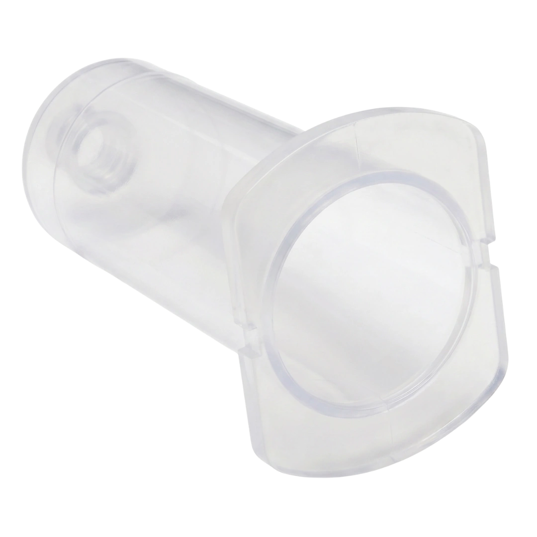 Blood Collection Vacutainer Holder,"Clear cylindrical holder with wide flange"