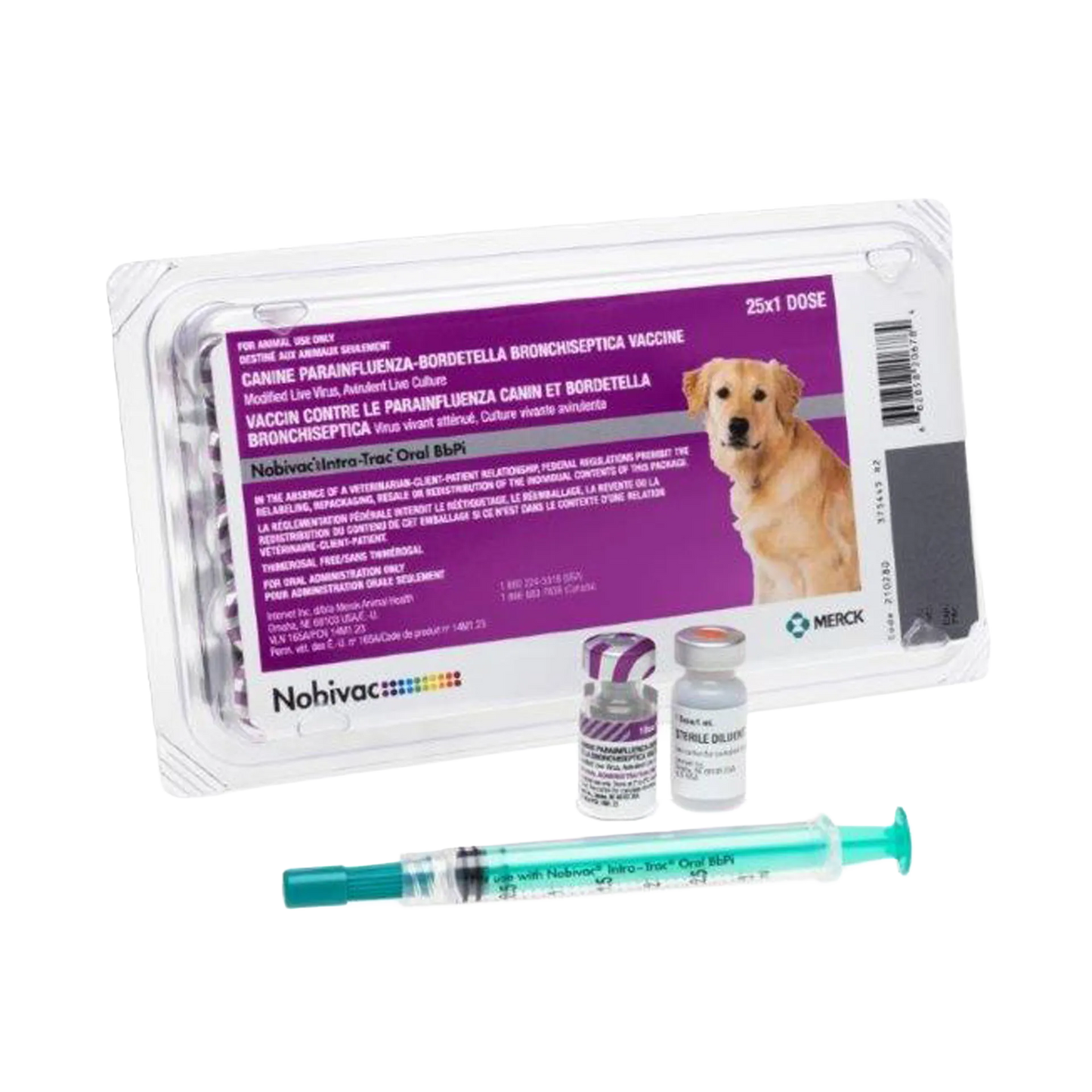 Nobivac® Intra-Trac® Oral BbPi,"Blister pack with two vials and oral syringe"