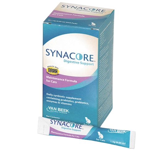 Synacore® for Dogs & Cats,"Supplement box with single packet in front"