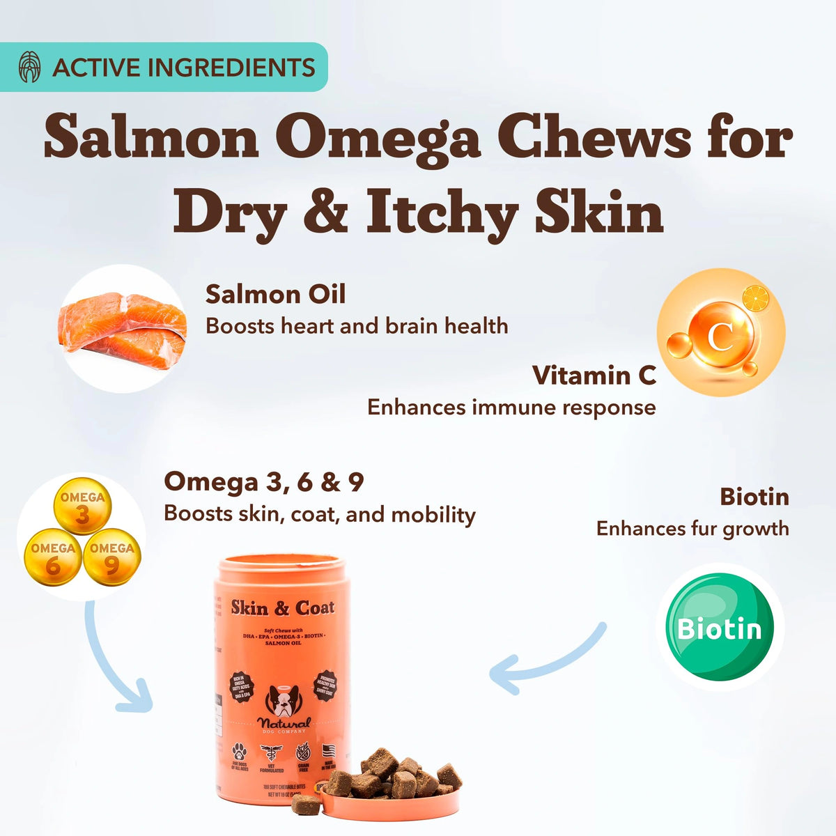 Skin & Coat Supplement by Natural Dog Company