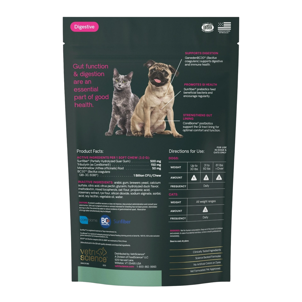 Veterinary Strength Healthy Gut & Digestion for Dogs & Cats by VetriScience