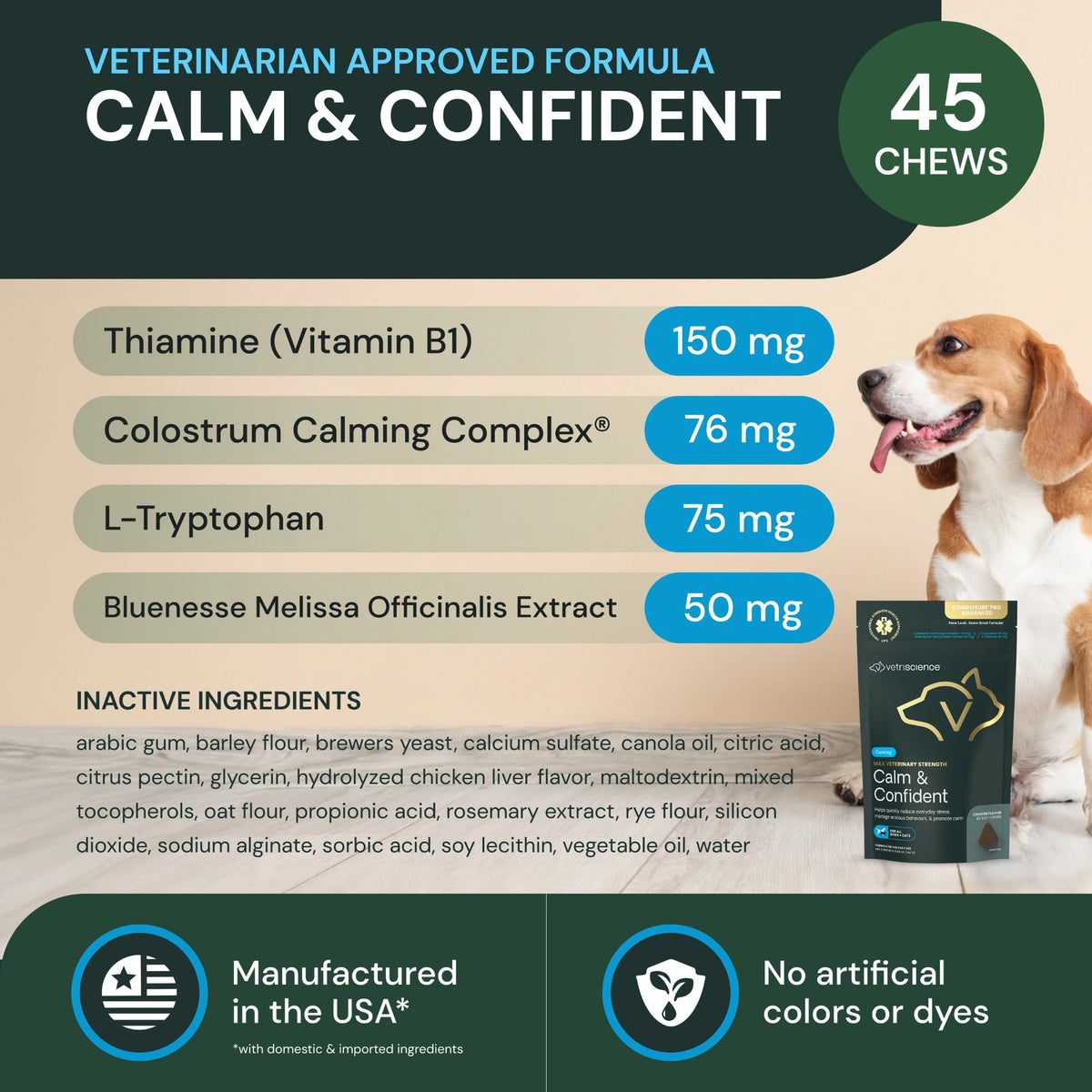 Max Veterinary Strength Calm & Confident for Dogs & Cats by VetriScience