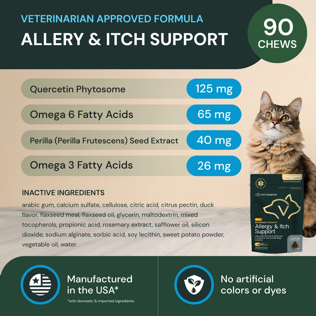 Veterinary Strength Allergy & Itch Support for Dogs & Cats by VetriScience
