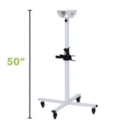 Movable Dryer Stand for Solo-Stream and Duo-Sprint Dryer by Waggz,"White rolling stand with caster base and center holder"