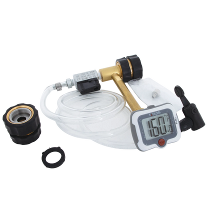 Missouri AV Fill Kit with Thermometer,"Brass valve assembly with clear tubing and digital thermometer"