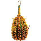 Pineapple Pinata Foraging Toy,"Hanging pineapple-shaped toy with woven leaf top"