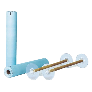 BrilliantPad Replacement Rolls,"Three blue rolls with cardboard cores and white end discs"