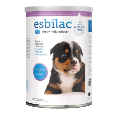 Esbilac® Puppy Milk Replacer,"Cylindrical can with puppy photo on front label"