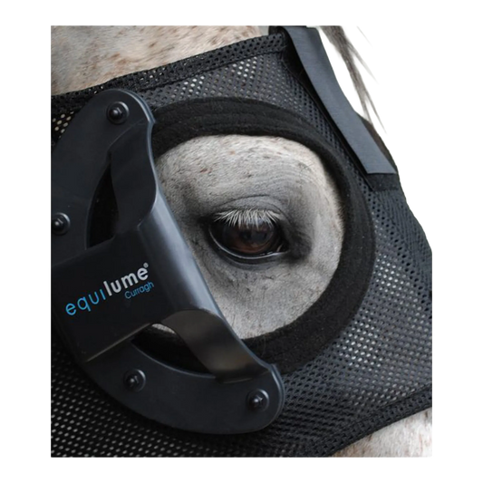 Equilume Replacement Cup,"Black cup attachment mounted on horse eye mask"