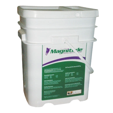 Magnitude,"White plastic bucket with lid and front label"