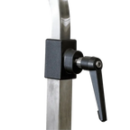"52"" Dog Grooming 999 Electric Table without Drawer by Waggz","Close-up of table arm clamp with adjustment lever"