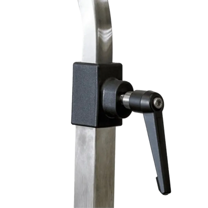 "52"" Dog Grooming 999 Electric Table without Drawer by Waggz","Close-up of table arm clamp with adjustment lever"