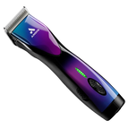 Pulse ZR II - Purple Galaxy Limited Edition Clipper by Andis,"Purple and blue cordless clipper angled view"