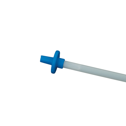 IUI Universal Pipette,"Close-up of blue handle and clear pipette tube"