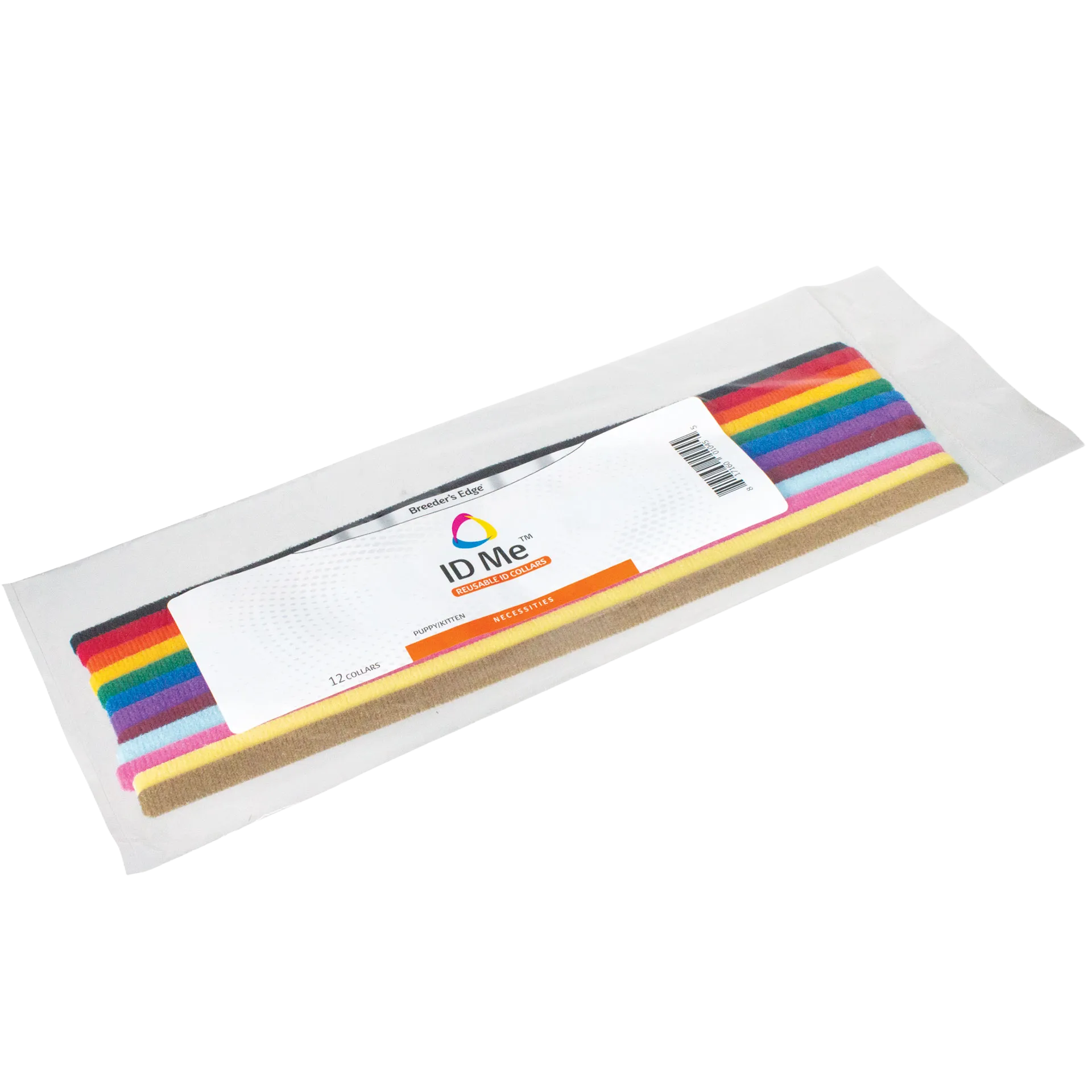 Breeder's Edge® ID Me™ Collars,"Assorted colored collar strips in clear plastic sleeve"
