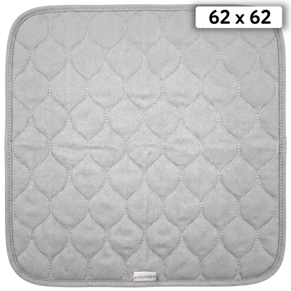 Puppywarmer Whelping Box Pad,"Gray quilted square pad with rounded corners"