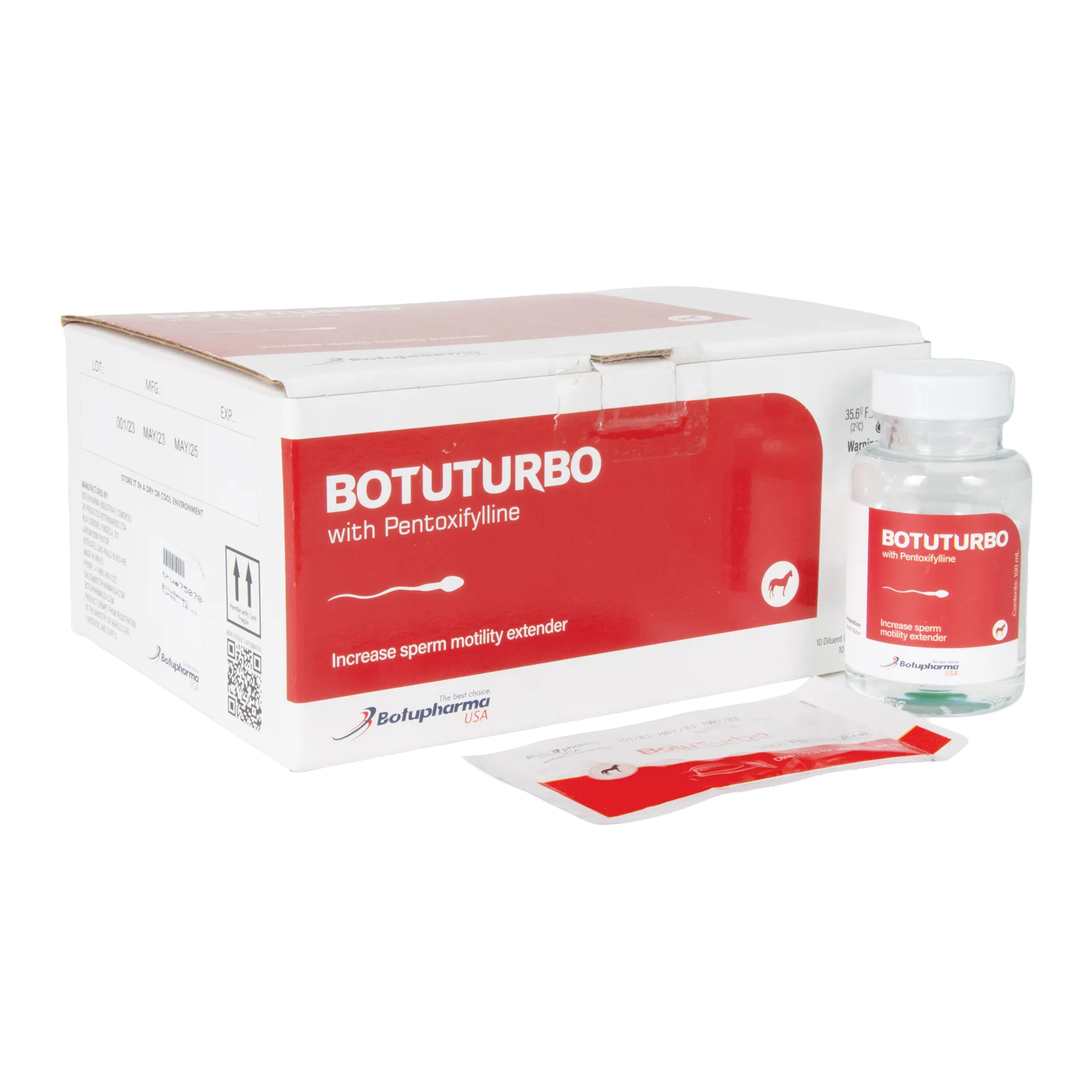 BotuSemen Turbo,"Red and white box with small vial and foil packet"