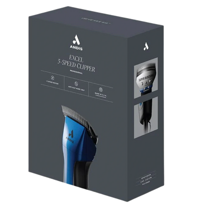 Excel 5-Speed Clipper with Super Blocking Blade Indigo Blue by Andis