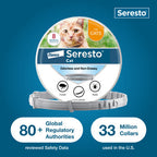 Seresto® Flea & Tick Collars for Cats & Dogs,"Round product package with collar displayed in front"