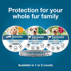 Seresto® Flea & Tick Collars for Cats & Dogs,"Three product boxes with a flea collar displayed in front"