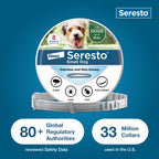 Seresto® Flea & Tick Collars for Cats & Dogs,"Round box with gray collar displayed in front"