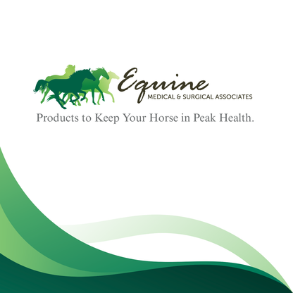 Health E™,"Horse silhouettes logo with green wave design"