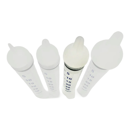 Puppywamer Latchons Syringe Nipple Feeders,"Four clear feeding syringes with rubber nipples"