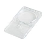 VetMotl Sperm Separation Device,"Clear plastic device with circular chamber and rectangular base"