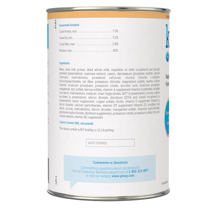 KMR®,"Back of can with ingredients and guaranteed analysis panel"