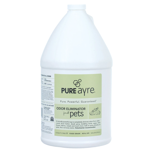 Pureayre® Odor Eliminator,"Front view of gallon refill bottle with green label"