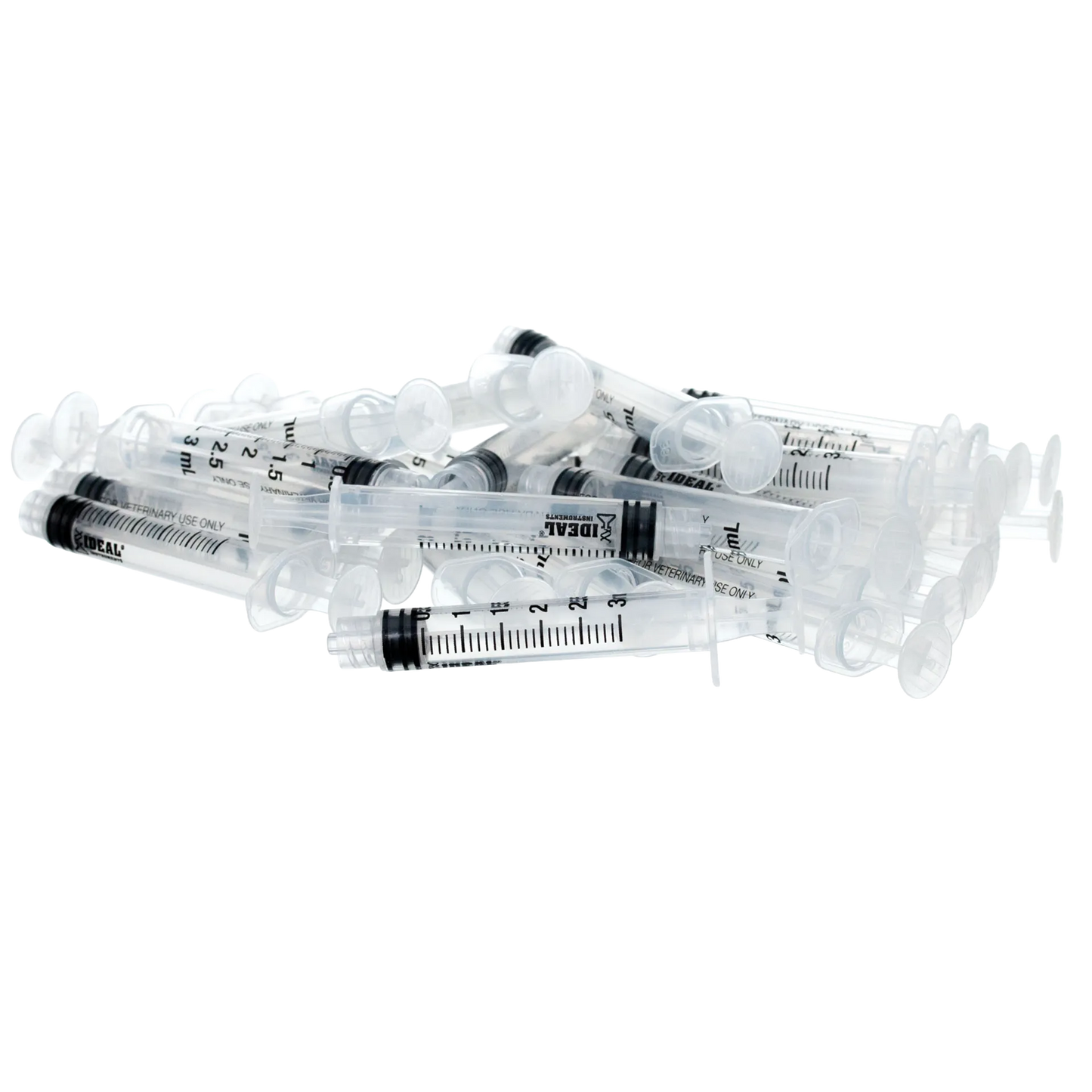 Small Syringes without Needles,"Pile of clear plastic syringes without needles"