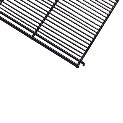 Midwest® Puppy Playpen,"Black wire floor grid panel corner detail"