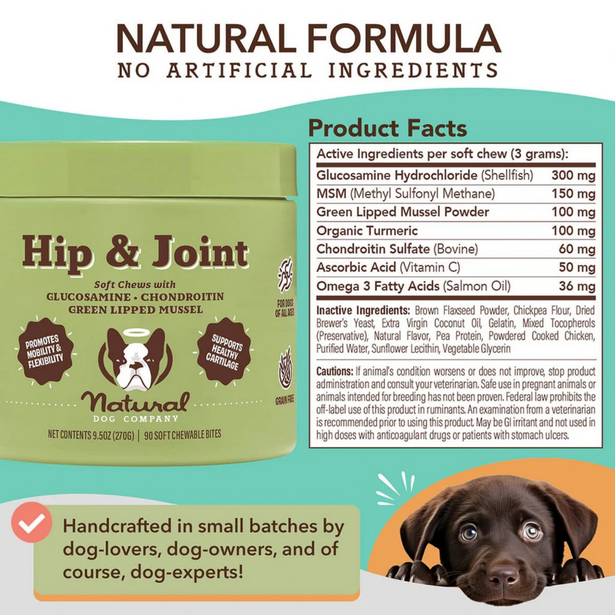Hip & Joint Supplement by Natural Dog Company