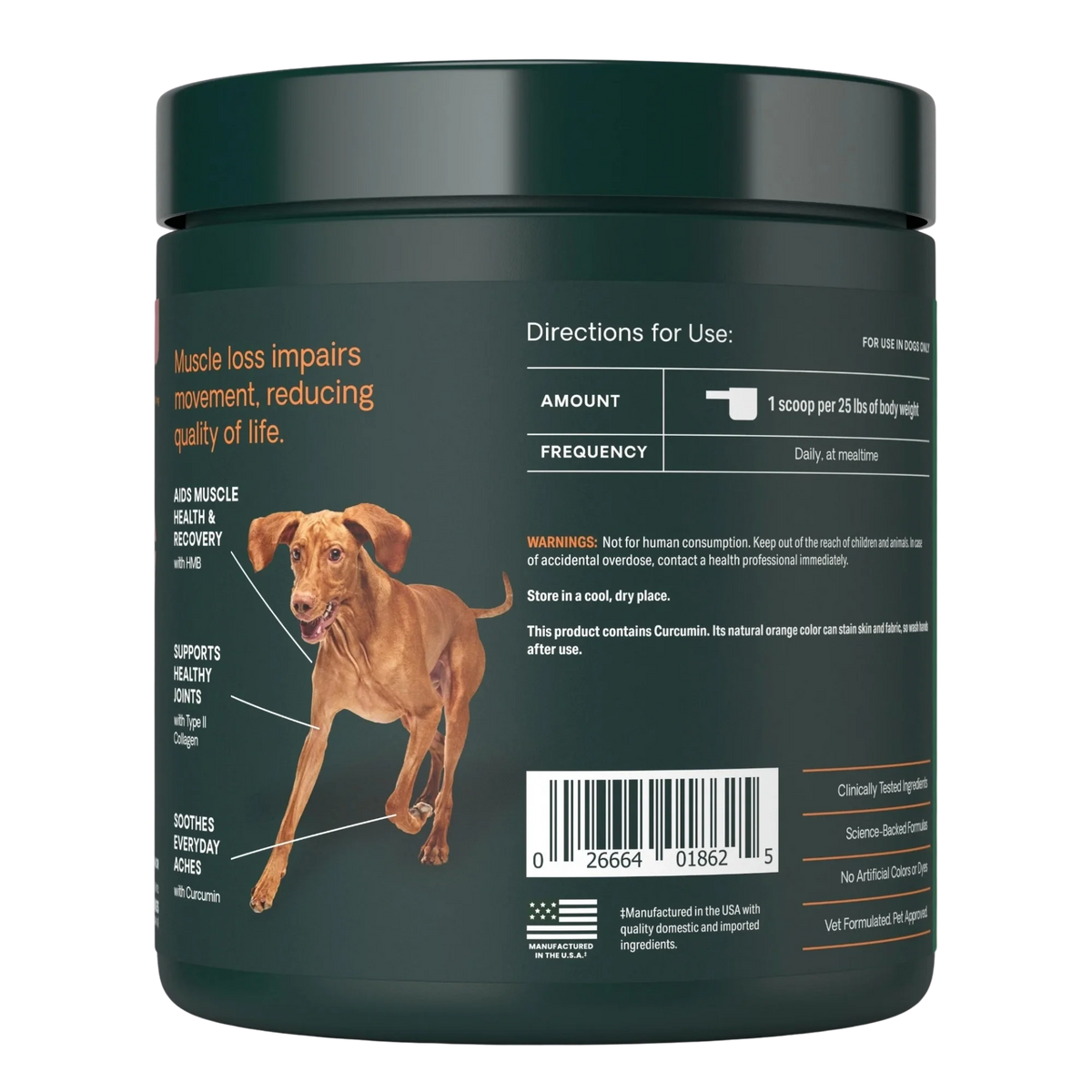 HMB Healthy Muscle & Strength Powder for Dogs by VetriScience